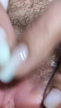 Hairy Pussy Masturbation with Licking