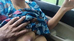 Office Girl Enjoying Roleplay Romance in Car