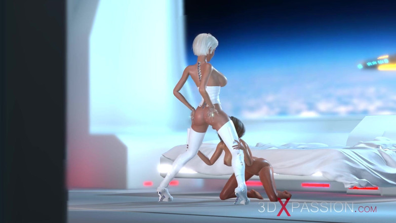 3dxpassion-transgender: 3 boyutlu seksi bilim kurgu yarak-kız android uzay istasyonunda ateşli...