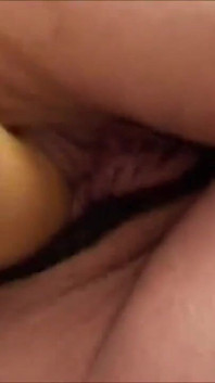 Insatiable bitch lets off steam by fucking her pussy with a dildo