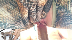 Nylon Xtreme: 第一人称视角 诺拉狐狸蛇 包裹 zentai 狗式