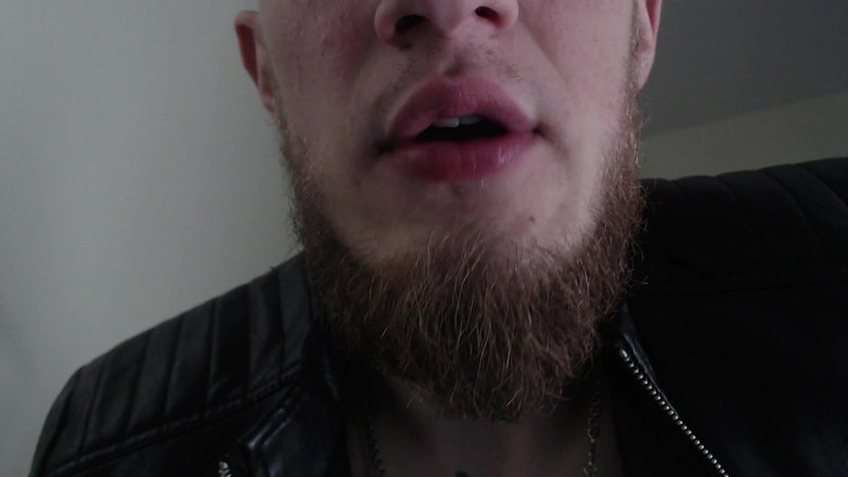Hunky time: Master in the Leather Jacket Is Drooling