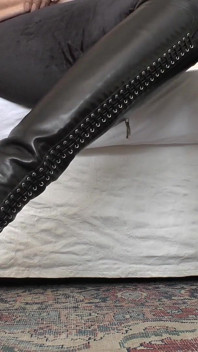 Masturbovat Pro Mé Černé Kožené Boty, POV, JOI, Lady Victoria Valente