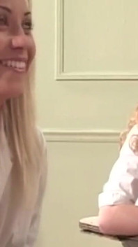 Two Horny Coeds Worship Their Professor's Massive Cock