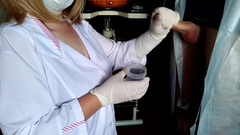 OurFetishLife: Improvvisamente sborro sull'infermiera mentre prendeva l'analisi dello sperma