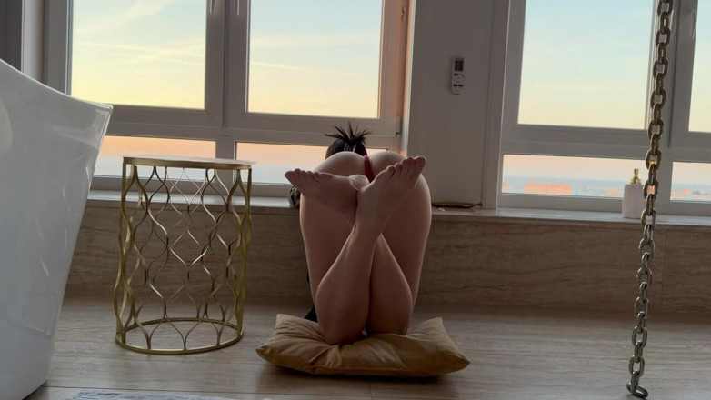 Skinny_lady69: 팬티를 입은 완벽한 요가 시간