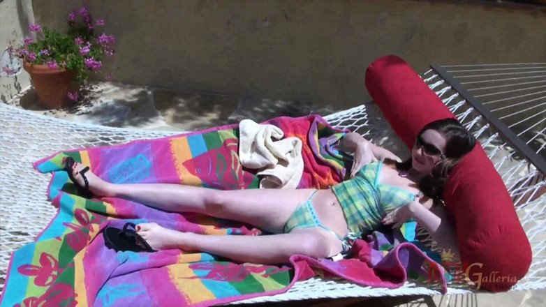ATK Fans (Solo): Brunette Ally Evans masturbating outdoors