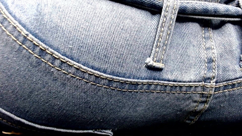 Maeling: Tiny Colony Crushed in Denim Jeans and Ass Stifled Unknowingly