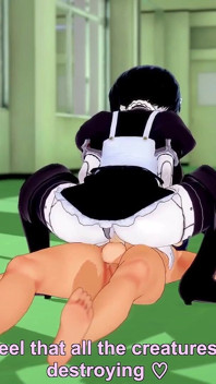 Sesso con una cameriera nel corridoio | 3D Hentai