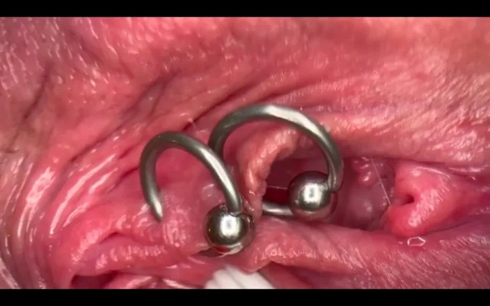 CyntiaCymes: Really Close Up Macro my Pierced Clit and Pussy until...