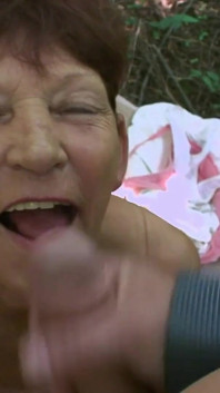 Horny Horny Small Tits Granny Takes Me On A Trip To The Woods To Show Me How To Give A Real Blowjob
