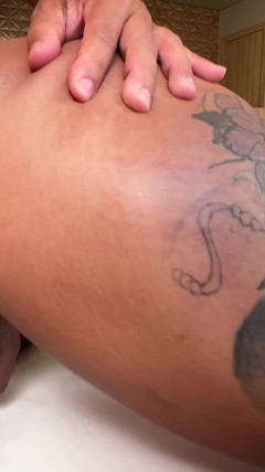 Kelly Melo Sitting and Enjoying a Hard Dick