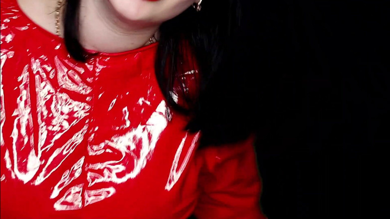 Goddess Misha Goldy: Red lipserizing with JOI