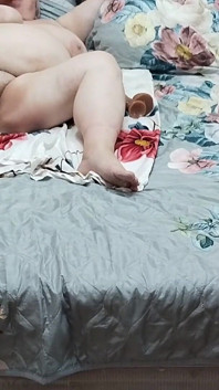 Mother-in-law Masturbates Big Creamy Pussy with a Toy