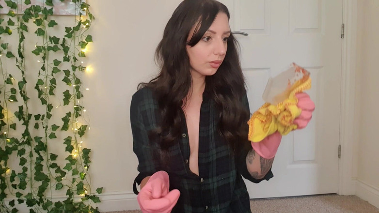 Tattooed Temptress: Dirty dick scrub - rosa gummihandschuhe