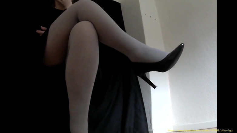 MisS Angel: My Sec Tapping Sexy Black Heels in Pantyhose 1