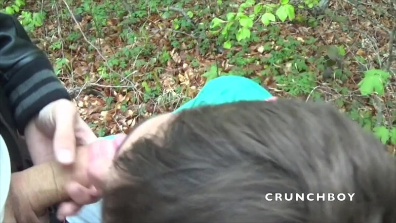 Crunch Boy: Sex with young joggers in exhib cruising wood