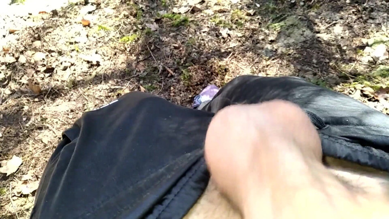 Elvissc: Băiatul pervers chipeș își masturbează pula mare delicioasă în pădure și copacul îi înghite sperma