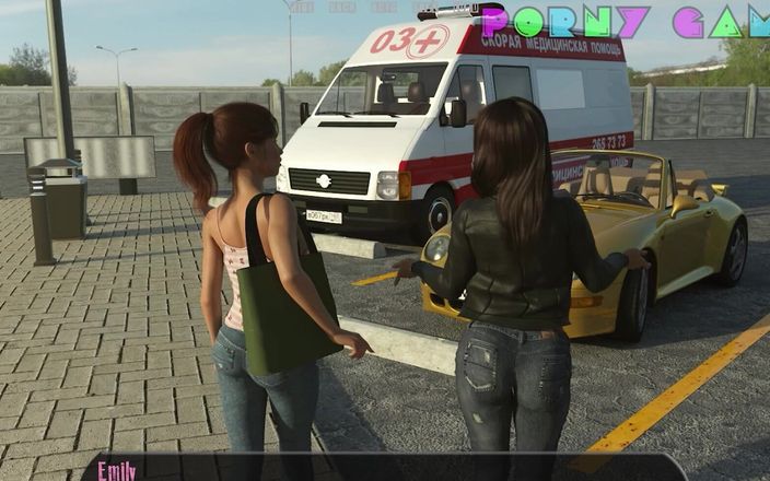 Porny Games: Yarı ev - seksi bir kafeterya üniforması giyen kızıl saçlı (10)