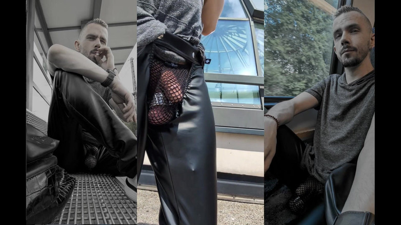 kinkygaynudist: Empapado En Una Ciudad Extraña - Mi Travieso Paseo Urbano (tanga)