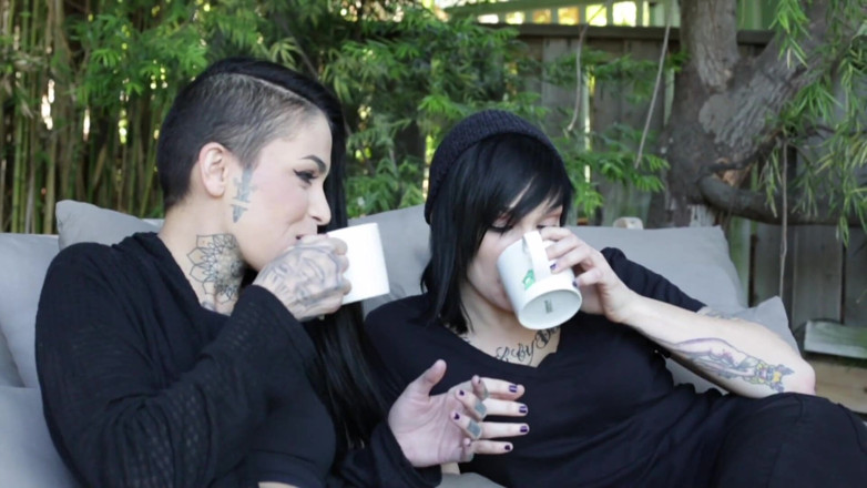 Lezdom Austria: Tattoo beauties have lesbo sex