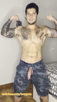 My Big Cock Cums in Military Outfit! with No Touch