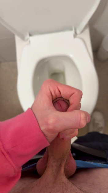 Horneyboy98: Horny Twink Caught Stroking in the Bathroom