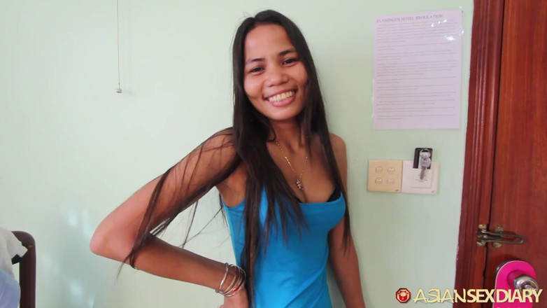 Sex Diary: AsianSexDiary Skinny Pinay rides big white cock in hotel room