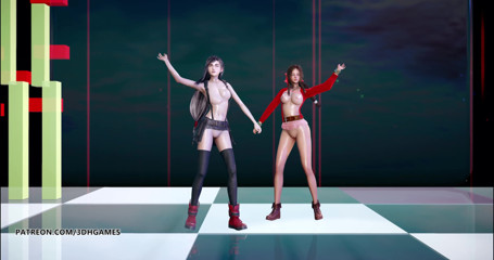 3D-Hentai Games: Berry good - Mellow Mellow, Tifa Lockhart Aerith, dança nua final...