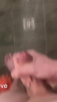 College Boy Jerking and Cumshot in the Shower