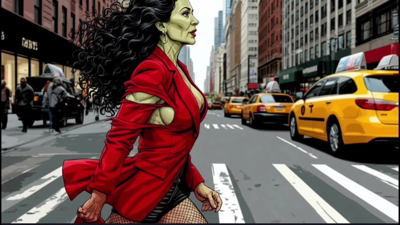 Octopussy Lovers Club: Ela Hulk. Sexo No Carro. Desenho Animado Adulto Em Quadrinhos.