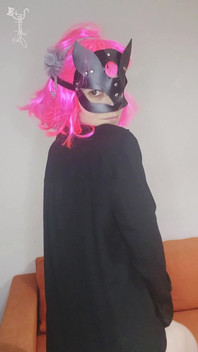 Feel My Excitement with My Kitty Mask and Natural Tits