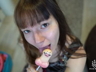 Anne Eden: POV - красивый минет с большим камшотом!!