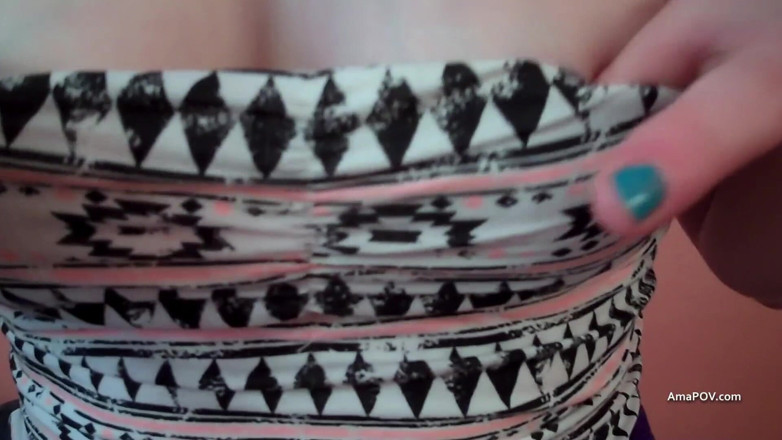 AmaPOV: Undressing Satine reveals her hairy pussy