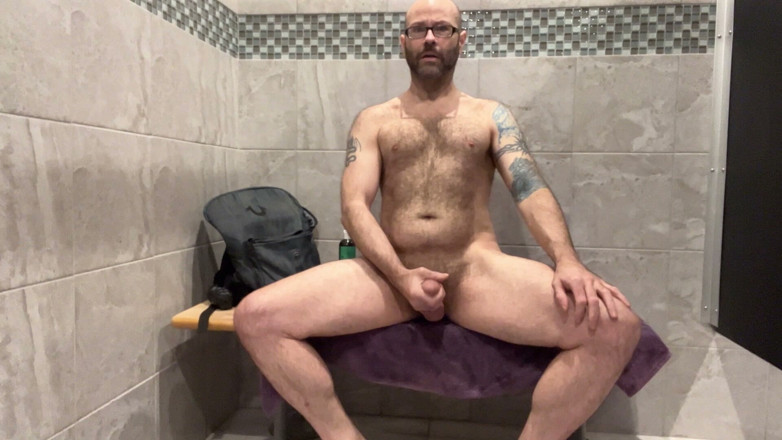 Hairy Wolfe: Stepdad Loves to Workout and Jerk off in Locker Room...