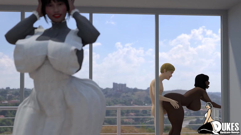 Dukes Hardcore Honeys: Zakar miang masuk telur jauh ke dalam si jalang aneh...