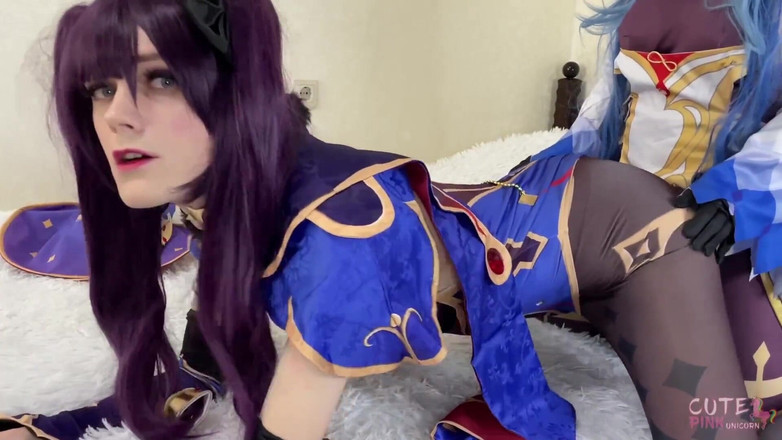 CutePinkUnicorn: Anime dívka trénuje můj zadek se strap on femdom