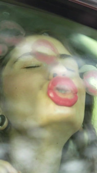 Naughty girl pink lipstick marks
