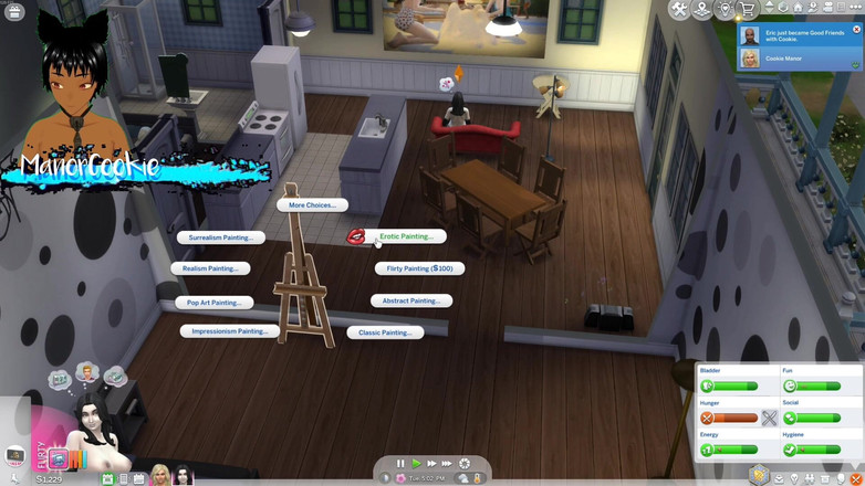 Manor Cookie: Sims 4 - 修改模拟人生，让一个熟女和一个哥特人熟女一起生活，和不同的人做爱