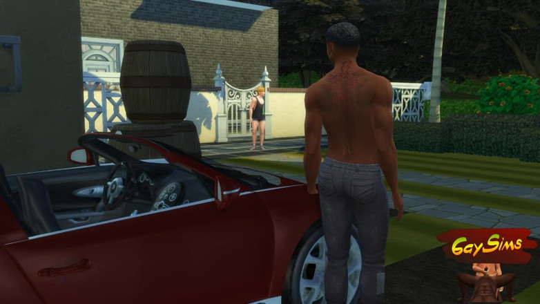 Dirty gay Sims: Feminizacja i mąż staje się dziwką BBC