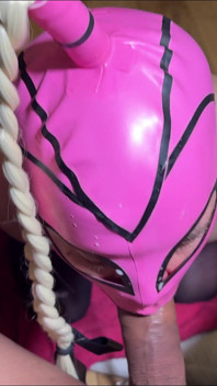 Elizabth Goes with Barbie Mask