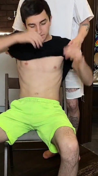 Twink Invited a Guy with a Big Dick to Visit, Gave a Blowjob and Brought Him to Orgasm