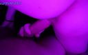 Violet Purple Fox: Minha meia-irmã pula animadamente com sua buceta doce no meu...