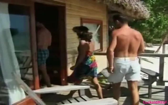 Cuckold MILF: Cuckolds MILF and Her Sissy Husband on Tropical Vacation