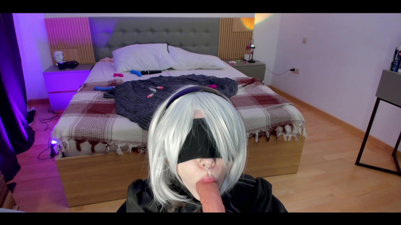 Karneli Bandi: 2b Nier Automata Love nieuwe fetisjen leren, zuigen in masker...