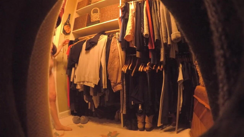 MarieRocks: Grandmas naked ass on the closet candid camera
