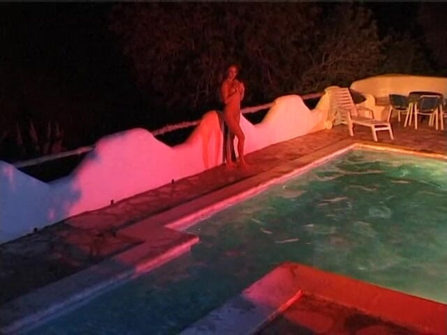 Naughty Girls: Two sexy lesbian chicks are swimming together in the swimming...