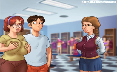 Cartoon Universal: Summertime saga 第118部分 - 大学里的裸体少女（西班牙语字幕）