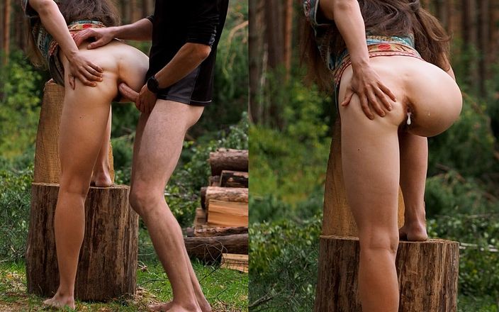 Thelazycouple: Outdoors Ass Fuck in the Woods