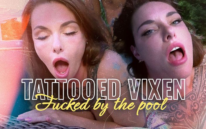 Private Society: Zlobivá tetovaná Vixen se nemůže dočkat, až šuká vedle bazénu